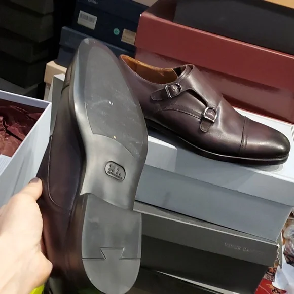 Bruno Magli Dark Brown Double Monk Strap Oxfords display picture 3